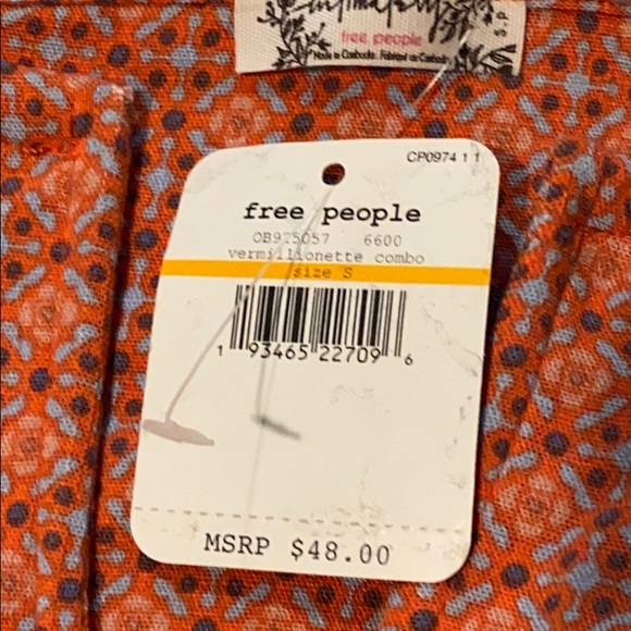 Free People Crop Top Shirt Brami Over Shoulder - Picture 3 of 3